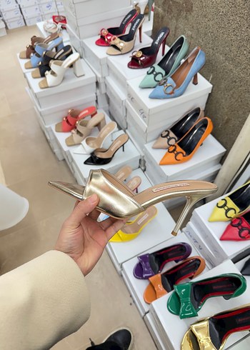 Parlak Renkli Kadın Stiletto Topuklu Ayakkabı - Görsel 3