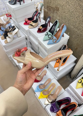 Parlak Renkli Kadın Stiletto Topuklu Ayakkabı - Görsel 7