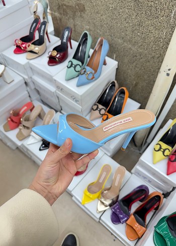 Parlak Renkli Kadın Stiletto Topuklu Ayakkabı - Görsel 8