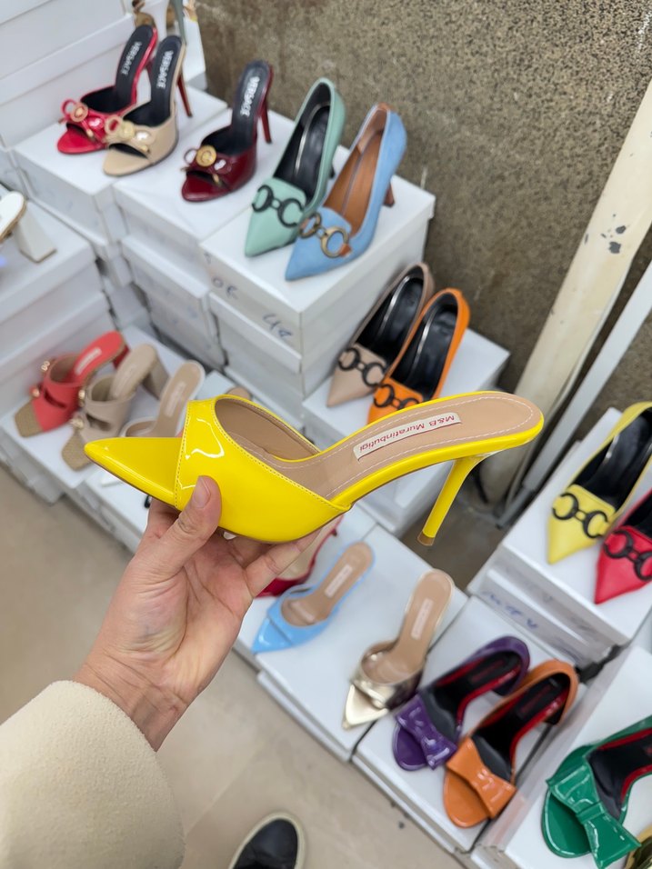 Parlak Renkli Kadın Stiletto Topuklu Ayakkabı - Görsel 5