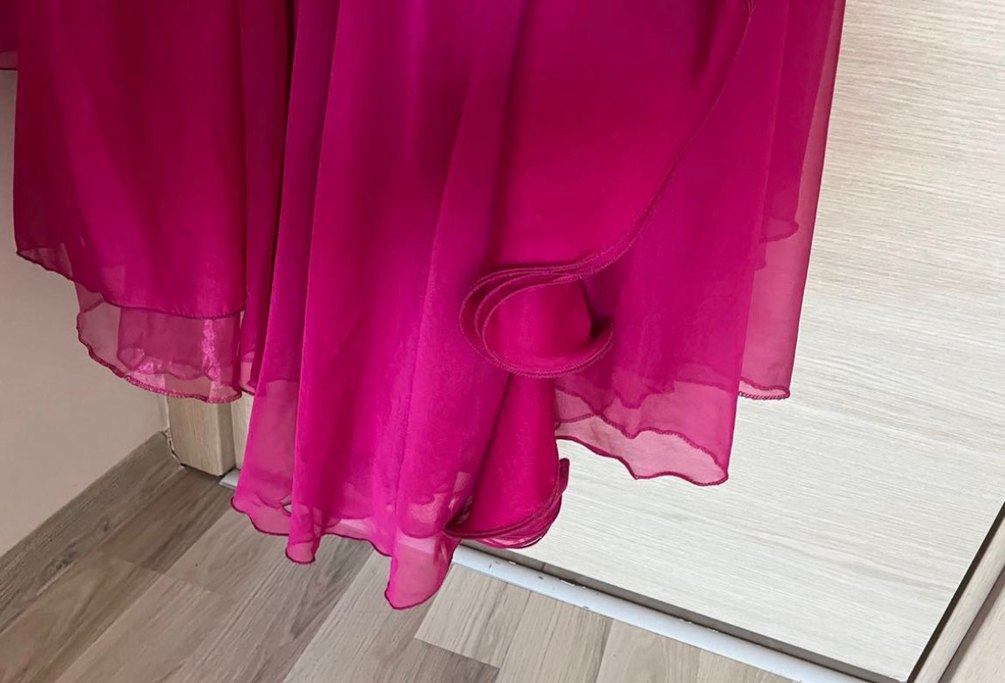 ALFABETA Pembe Straplez Uzun Kadın Abiye — görsel 8/10