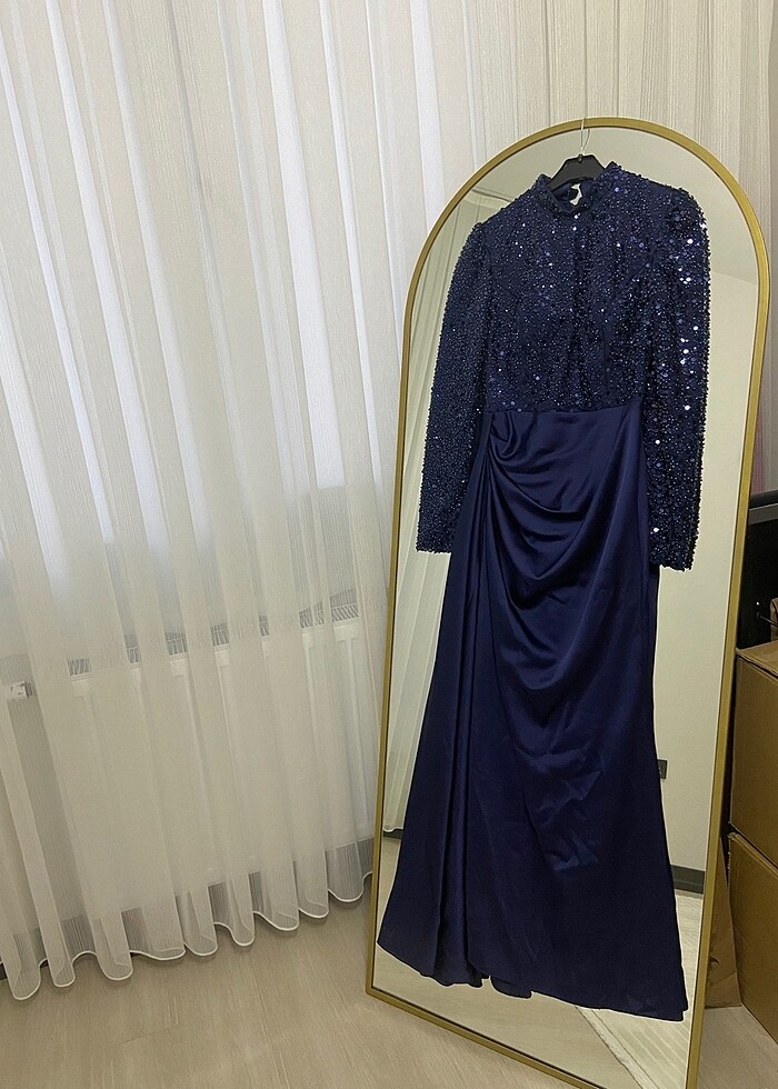 Satılık Saten Tesettür abiye - Görsel 4