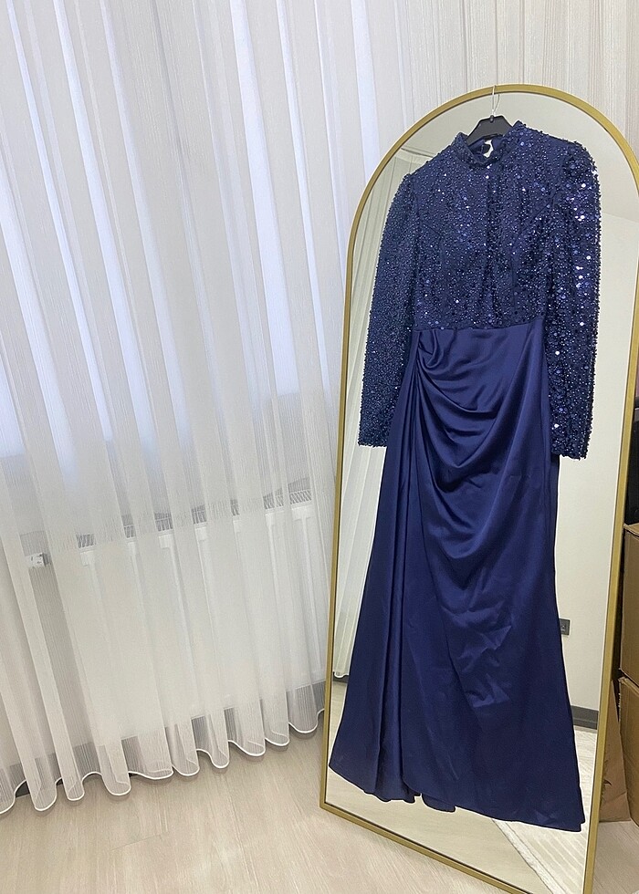 Satılık Saten Tesettür abiye - Görsel 5