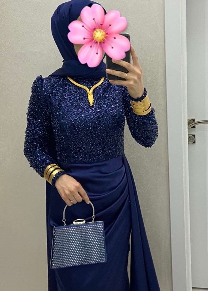 Satılık Saten Tesettür abiye - Görsel 3