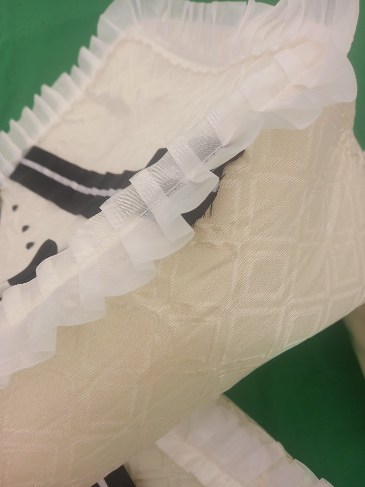 Fırfırlı Beyaz 2 adet damat hurcu - Görsel 4