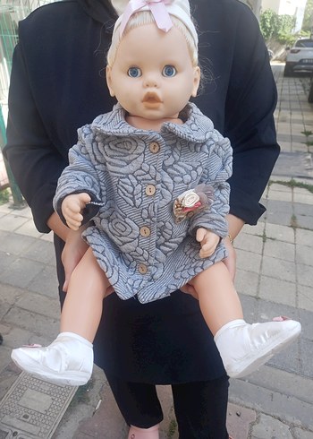 Gri Desenli Bebek Oyuncak