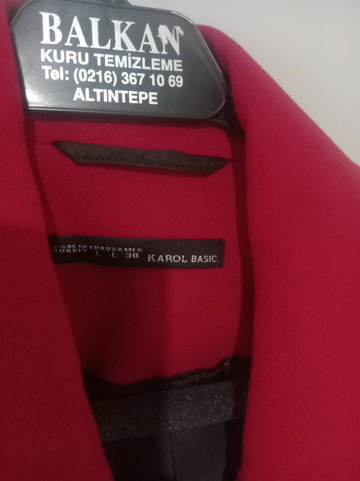 L beden kaşe kaban yeni kaliteli - Görsel 3