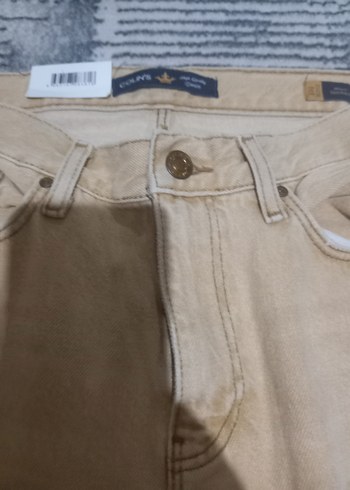 m Beden camel Renk Bej Regular Fit Kadın Kot Pantolon