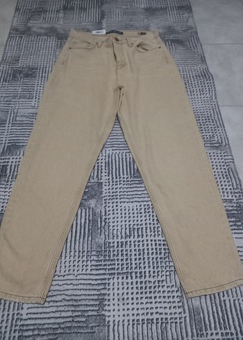 Bej Regular Fit Kadın Kot Pantolon