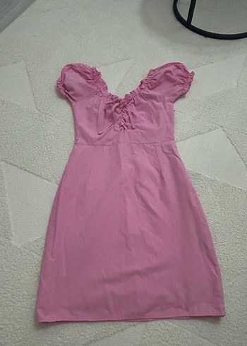 Pembe Mini Elbise