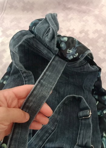 Beden Koyu Mavi Bağcıklı Tie-Dye Sırt Çantası