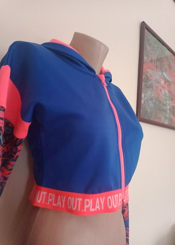 Kız Çocuk Renkli Baskılı Fermuarlı Bolero hırka - Görsel 3