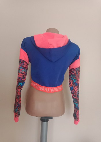 Kız Çocuk Renkli Baskılı Fermuarlı Bolero hırka - Görsel 4