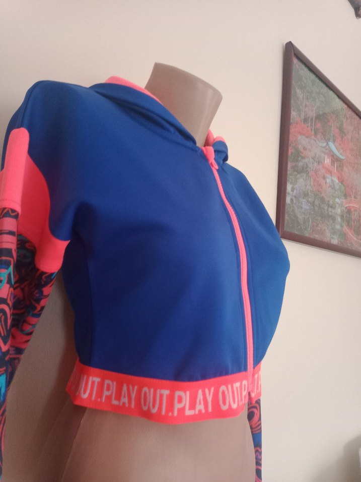 Kız Çocuk Renkli Baskılı Fermuarlı Bolero hırka - Görsel 3