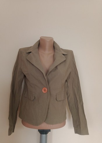 Keten Mini Kadın Blazer Ceket