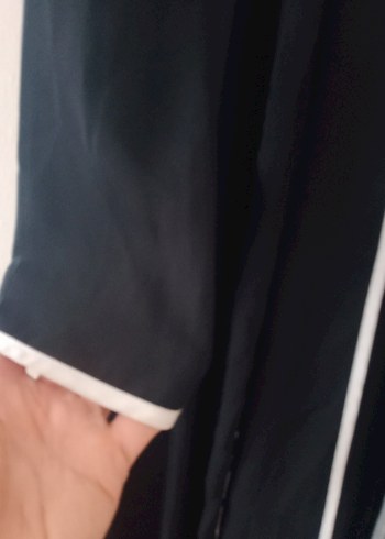 l Beden siyah Renk Siyah Uzun Kollu Minimalist Kadın dıs gıyım