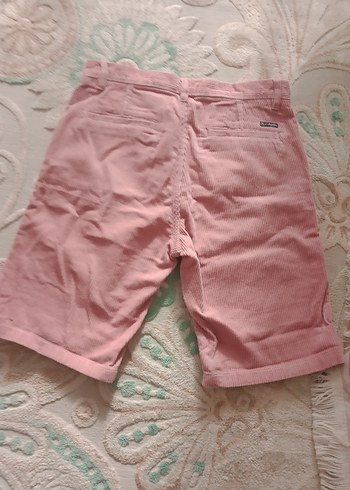 Kız Çocuk Pembe Bol Kesim Düğmeli şort - Görsel 5