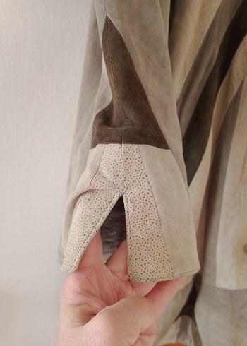 deri detaylı bayan trençkot - Görsel 4