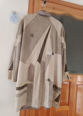 deri detaylı bayan trençkot - Görsel 7