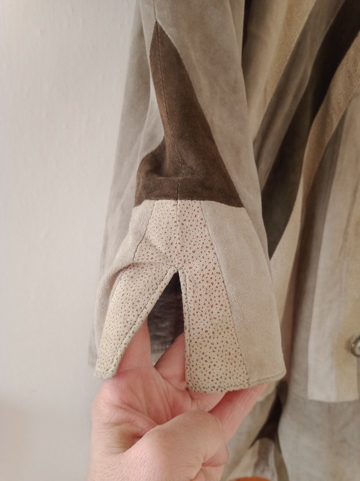 deri detaylı bayan trençkot - Görsel 4