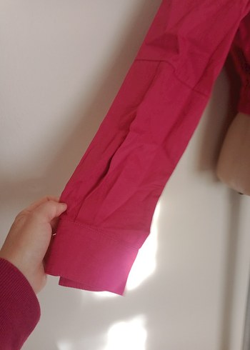 Pembe Mini Kadın Uzun Kollu Gömlek - Görsel 3