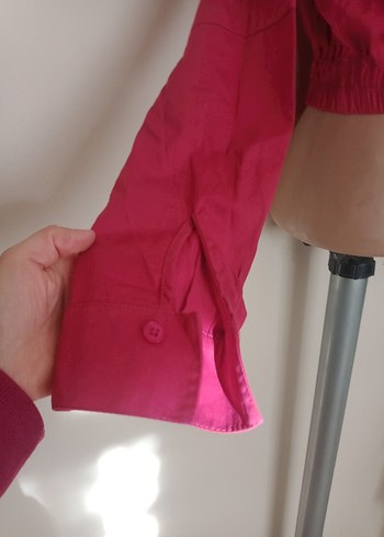 Pembe Mini Kadın Uzun Kollu Gömlek - Görsel 4