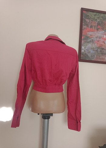 Pembe Mini Kadın Uzun Kollu Gömlek - Görsel 5