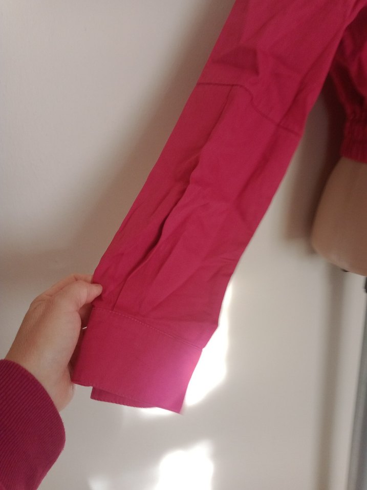 Pembe Mini Kadın Uzun Kollu Gömlek - Görsel 3