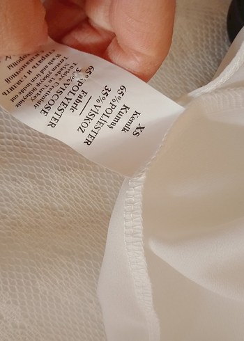 Beyaz Uzun Kollu Kadın Bluz - Görsel 6