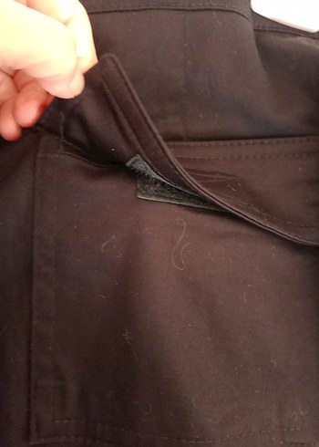 Siyah Pamuklu Kemerli Kadın Bermuda Şort - Görsel 5