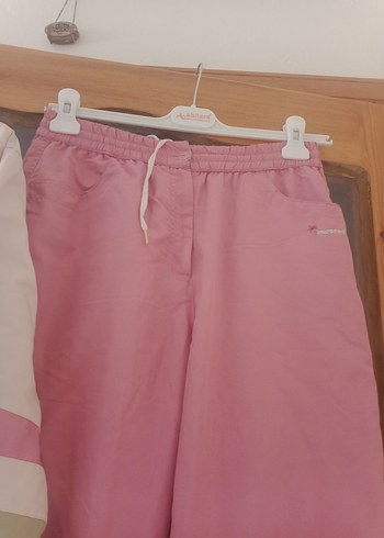 vintage Kızlar için Pembe Rahat Kesim Eşofman Takımı - Görsel 6