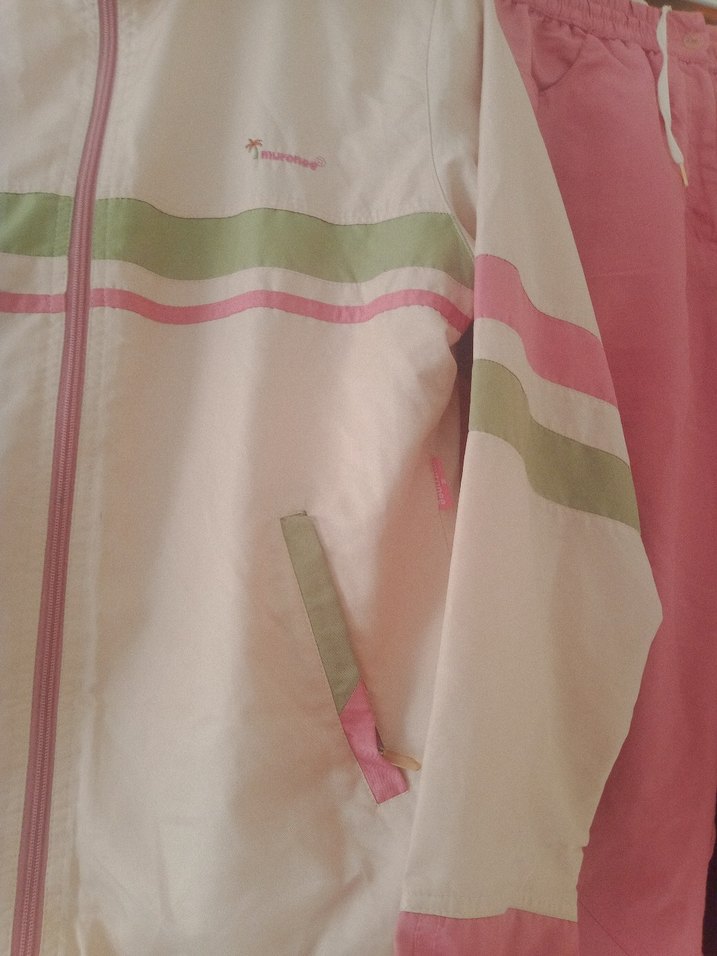 vintage Kızlar için Pembe Rahat Kesim Eşofman Takımı - Görsel 4