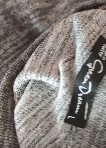 Bohem Gri Triko Midi Elbise - Görsel 5