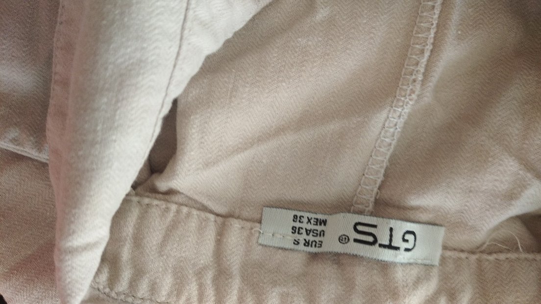 Bej Kısa Kollu Midi Keten Elbise - Görsel 5