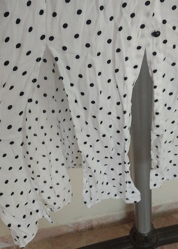 Puantiye Desenli Uzun Kolsuz Bohem Elbise - Görsel 3