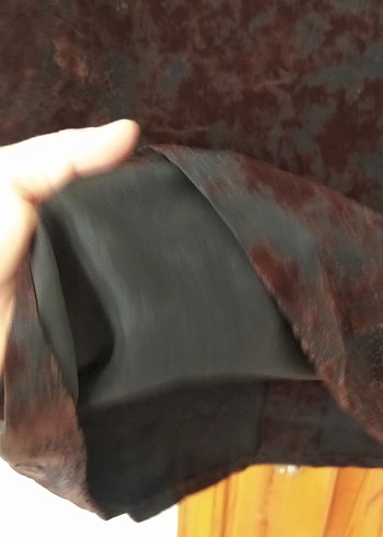 Kahverengi kadife etek - Görsel 4