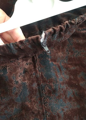 Kahverengi kadife etek - Görsel 5