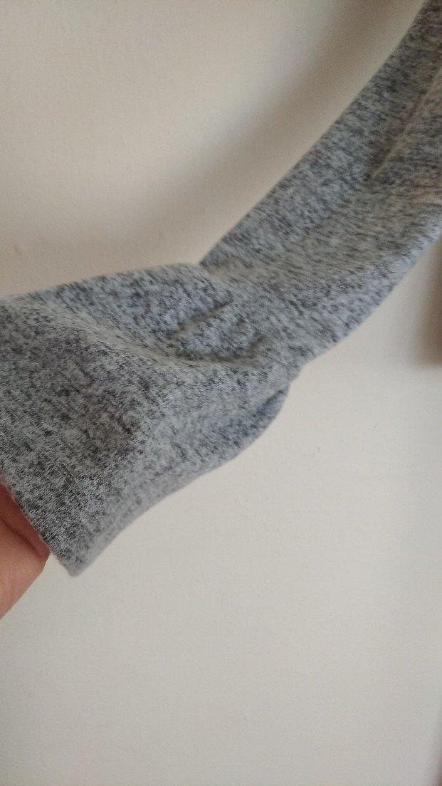 Gri Uzun Kollu Salaş askılı  Kadın bluz - Görsel 3