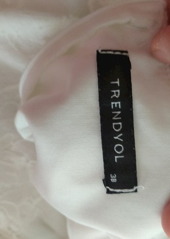 Dantel İşlemeli Beyaz Midi Abiye Elbise - Görsel 9