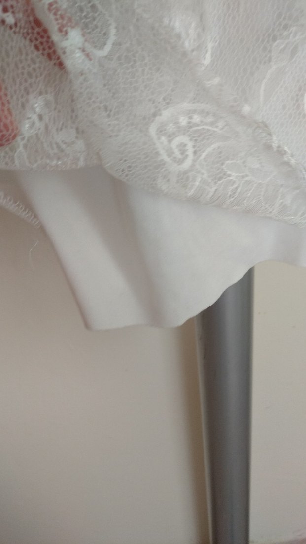 Dantel İşlemeli Beyaz Midi Abiye Elbise - Görsel 4