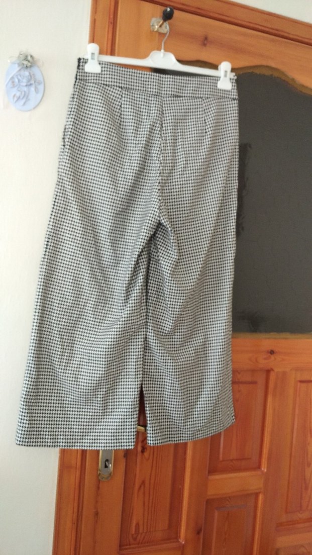 Gri Midi Kadın Kumaş Pantolon - Görsel 4