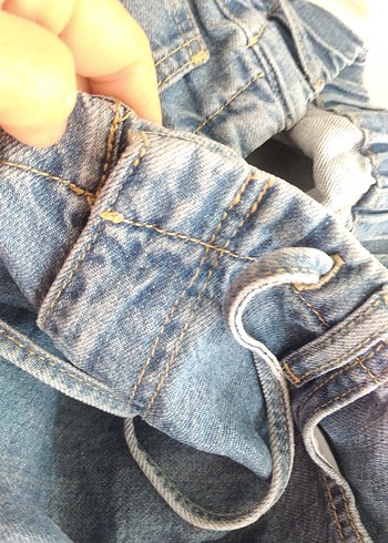 Kadın Mavi Bol Kesim Kot Pantolon - Görsel 5