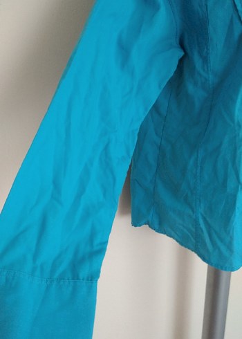 Turkuaz Nakışlı Uzun Kollu Gömlek - Görsel 3