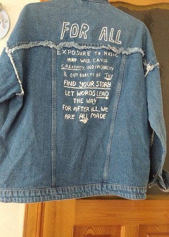 Düğmeli Mavi Denim Kadın Ceket - Görsel 6