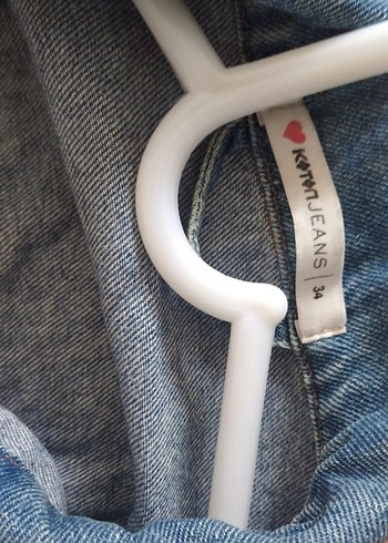 Düğmeli Mavi Denim Kadın Ceket - Görsel 7