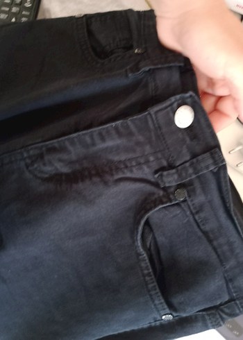 15-16 Yaş Beden siyah Renk Erkek Çocuk Siyah Denim Pantolon