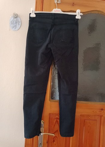 15-16 Yaş Beden Erkek Çocuk Siyah Denim Pantolon