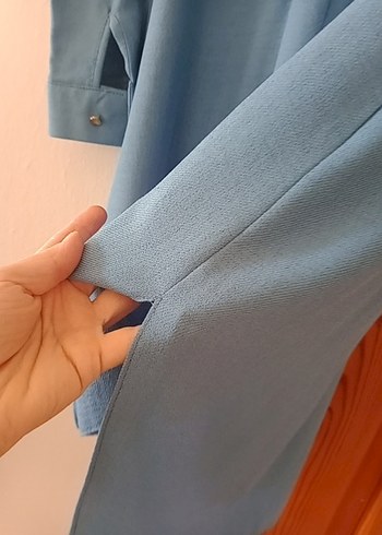 42 Beden Mavi Uzun Kollu Kadın Tunik