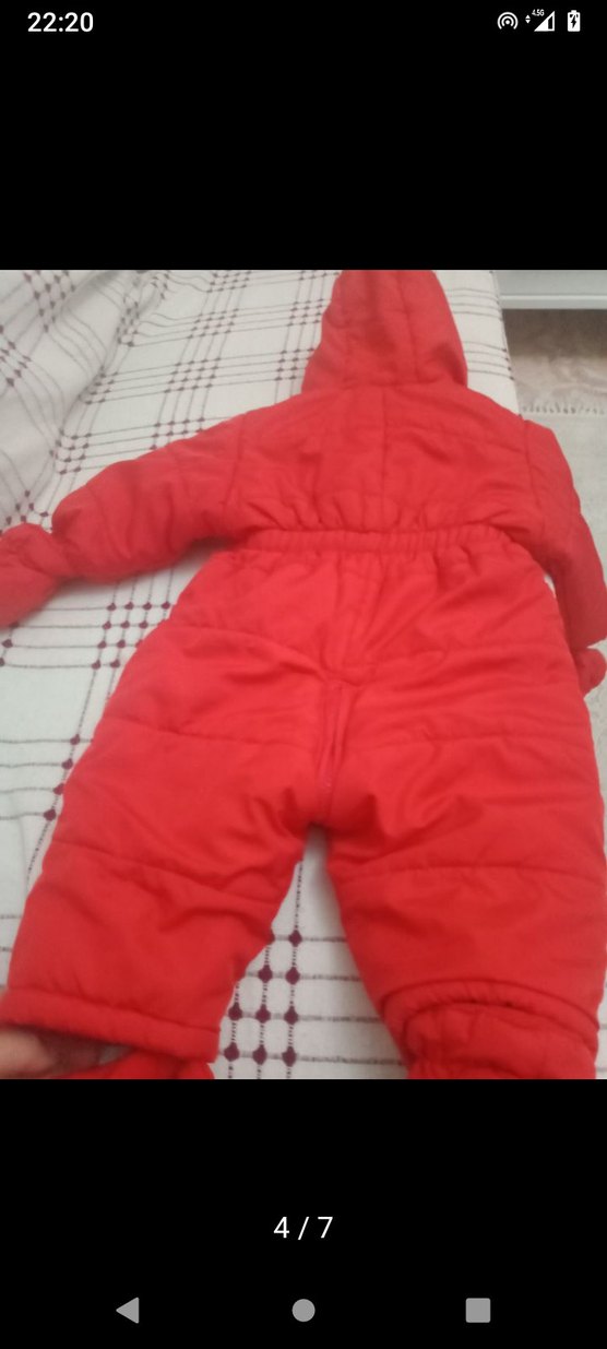 Kız Bebek Kırmızı astronot tulum - Görsel 4