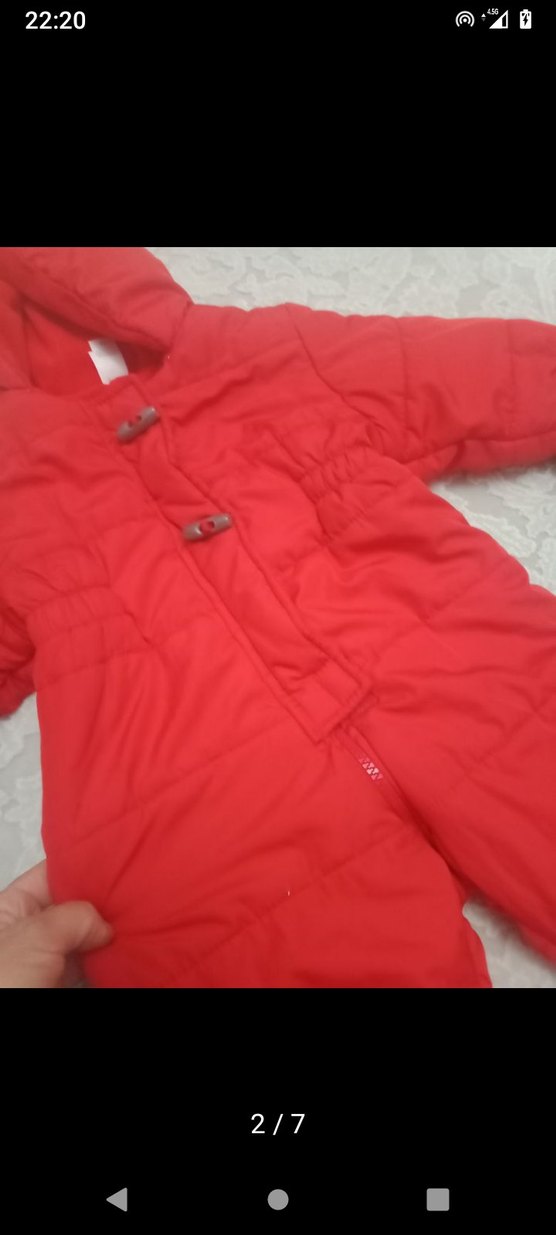 Kız Bebek Kırmızı astronot tulum - Görsel 2